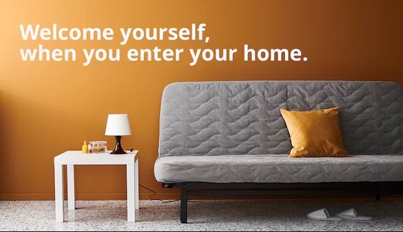 Welcome yourself, when you enter your home