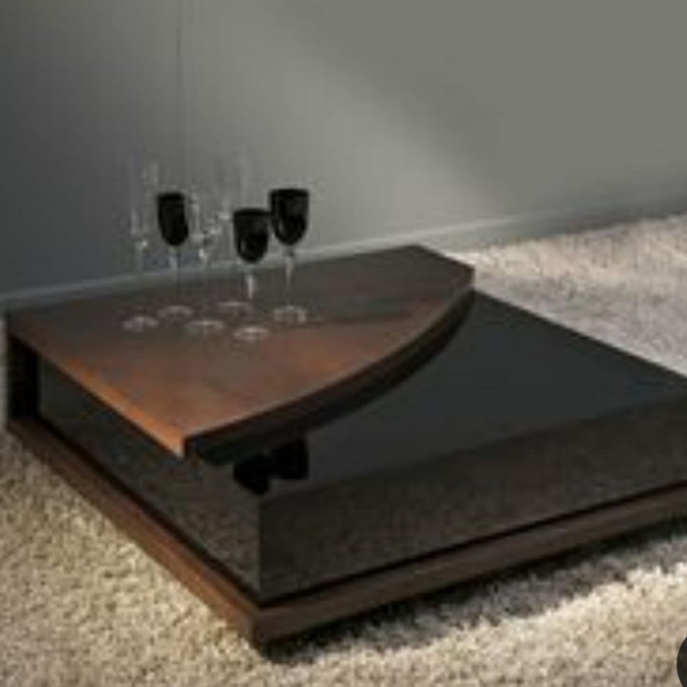 Dark wood coffee table